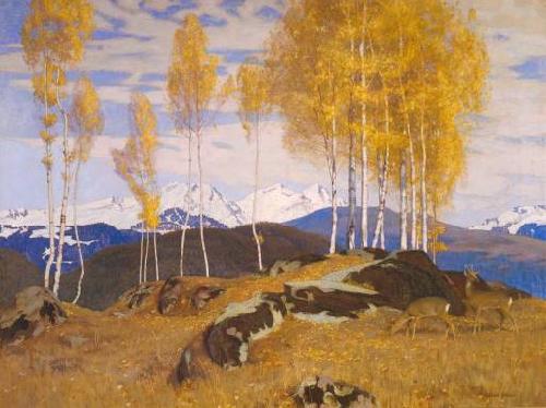 Adrian Scott Stokes Autumn in the Mountains Germany oil painting art